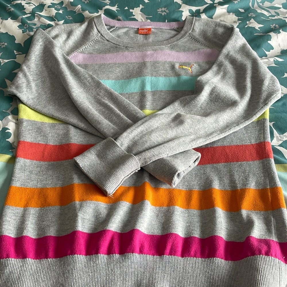 Puma striped golf sweater